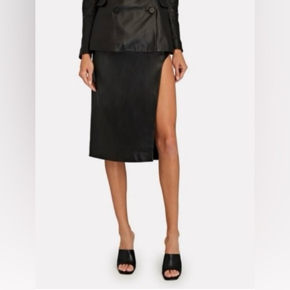 NWOB Cult Gaia Astaea Sandals Women's Black Open Toe Slip On bamboo-style - Picture 4 of 17